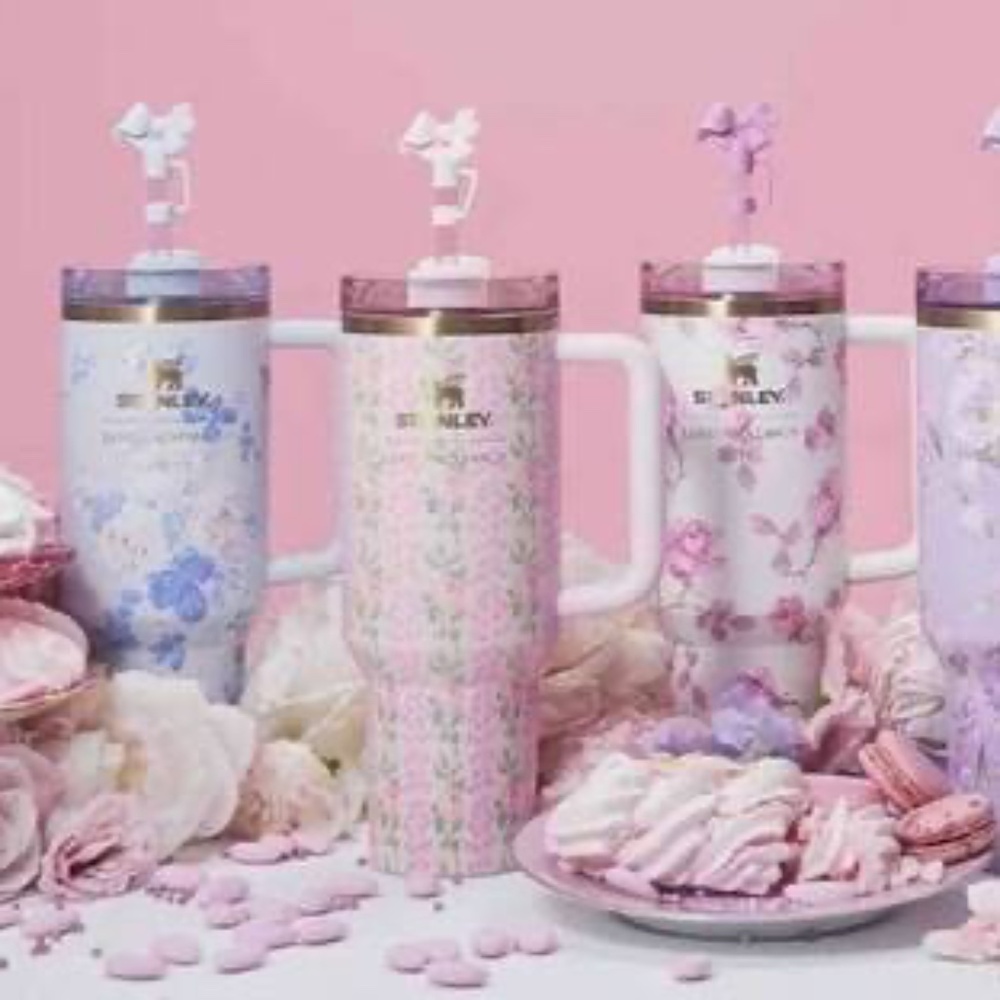 Brand New 40 oz. Stanley Tumbler - Love Shack Fancy - Everblooming Rosettes